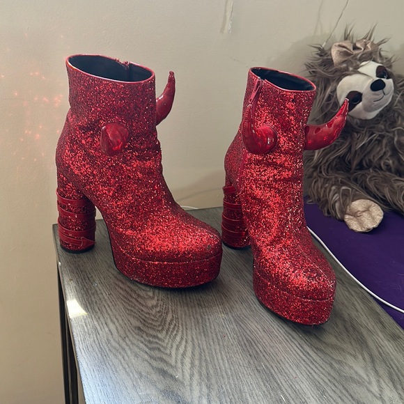 Dolls Kill Shoes - Devil costume platform heels